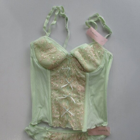 Rene Rofe Sophie B Mint Green 3 Pc Corset Set - NEW - Picture 9 of 16